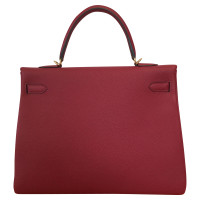 Hermès Kelly Bag 35 Leer in Rood