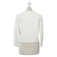 Prada Veste/Manteau en Cuir en Blanc