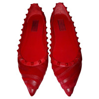 Valentino Garavani Slippers/Ballerinas Fur in Red