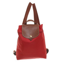 Longchamp Rugzak Canvas in Rood