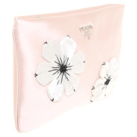 Prada clutch with floral applications