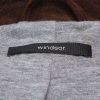 Windsor Giacca/Cappotto in Pelle scamosciata in Marrone