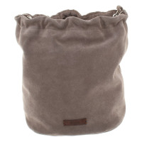 Closed Lederen tas in taupe