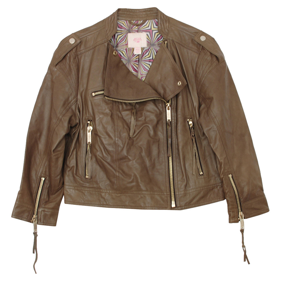 Matthew Williamson For H&M Jacket/Coat Leather in Taupe