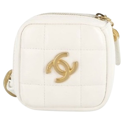 Chanel Clutch Bag Leather in White