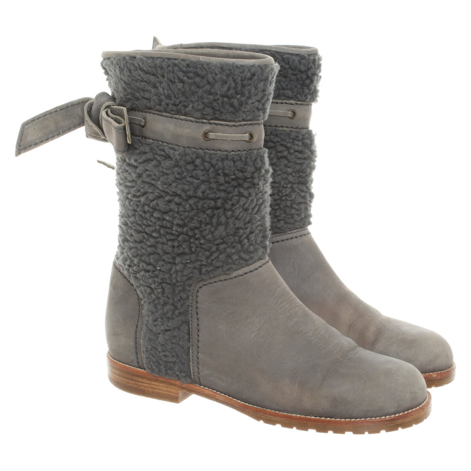 Chloé Ankle boots Leather in Grey