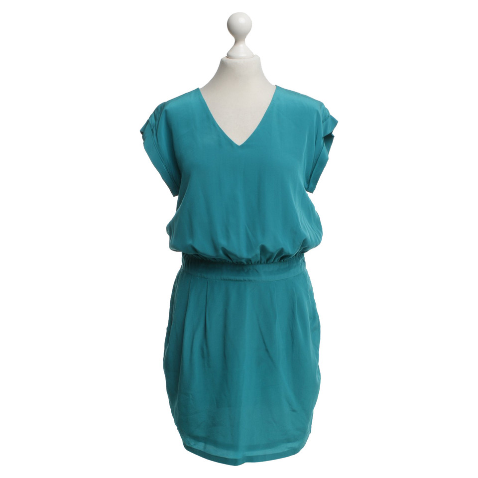 Reiss Silk dress in turquoise
