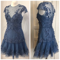 Zuhair Murad Jurk Zijde in Blauw