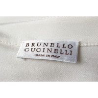 Brunello Cucinelli Top Silk in Cream