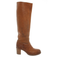Shabbies Amsterdam Boots Leather in Brown