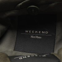 Max Mara Jacke/Mantel aus Baumwolle in Grün