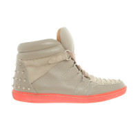 Sandro Sneakers aus Leder in Taupe