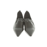 Unützer Slipper/Ballerinas aus Leder in Schwarz