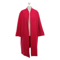 Yves Saint Laurent berry coloured coat
