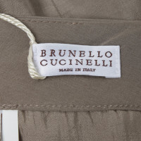 Brunello Cucinelli Zijden rok in taupe