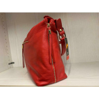 Pierre Cardin Tote Bag aus Leder in Rot