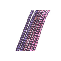 Swarovski Leather bangle / bracelet in purple