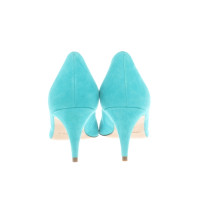 Pura Lopez Pumps/Peeptoes Leather in Turquoise