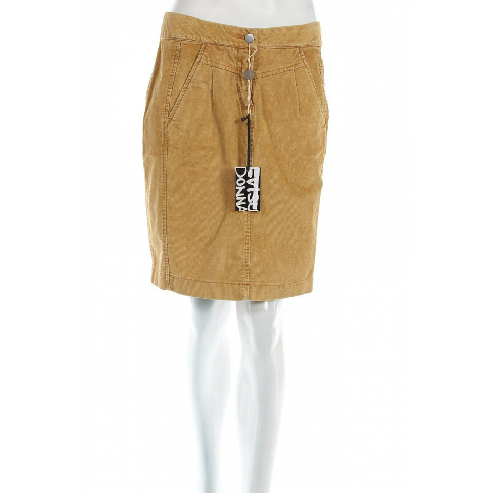 Evisu Skirt Cotton in Brown