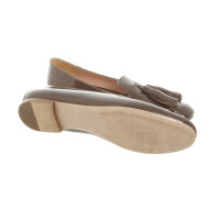 Unützer Slippers/Ballerinas Patent leather in Taupe