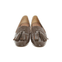 Unützer Chaussons/Ballerines en Cuir verni en Taupe