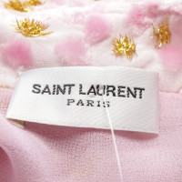 Saint Laurent Jurk Zijde in Roze