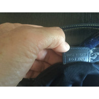 Christian Dior Saddle Bag aus Leder in Blau
