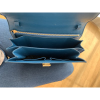 Céline Box Bag aus Leder in Blau