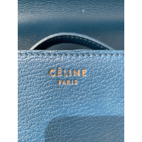 Céline Box Bag aus Leder in Blau
