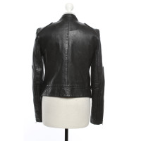 Set Jacket/Coat Leather in Black