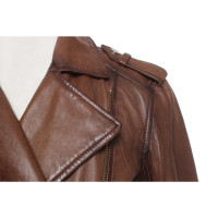 Massimo Dutti Blazer Leather in Brown