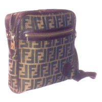 Fendi Schoudertas Canvas in Bruin