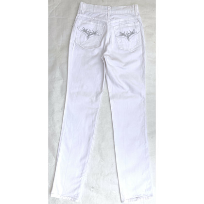 Rocco Barocco Jeans in Cotone in Bianco
