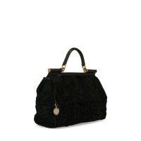 Dolce & Gabbana Sicily Bag Fur in Black