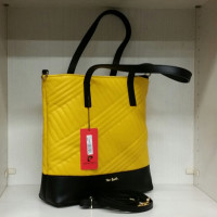 Pierre Cardin Tote Bag aus Leder in Gelb