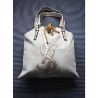 Yves Saint Laurent Tote Bag aus Canvas in Creme