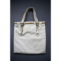 Yves Saint Laurent Tote Bag aus Canvas in Creme