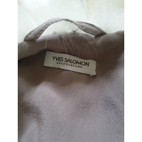 Yves Salomon Vest Fur in Grey