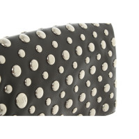 Sonia Rykiel Clutch aus Leder in Schwarz