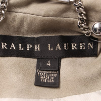Ralph Lauren Black Label Jas/Mantel Leer in Olijfgroen