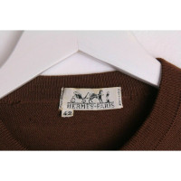 Hermès Vest Wol in Bruin