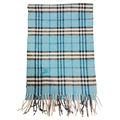 Burberry Scarf/Shawl Wool in Turquoise