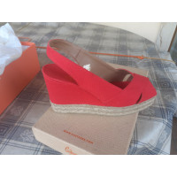 Castañer Sandals Canvas in Red