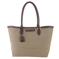 Prada Tote Bag aus Canvas in Beige