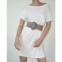 T By Alexander Wang Kleid aus Baumwolle in Weiß
