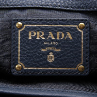 Prada Shopper aus Leder in Blau