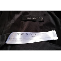 Twin Set Simona Barbieri Jacket/Coat Leather in Grey