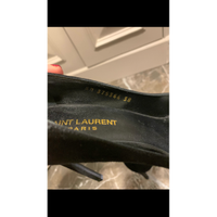 Saint Laurent Wedges aus Wildleder in Schwarz