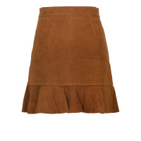 Ganni Skirt Leather in Brown