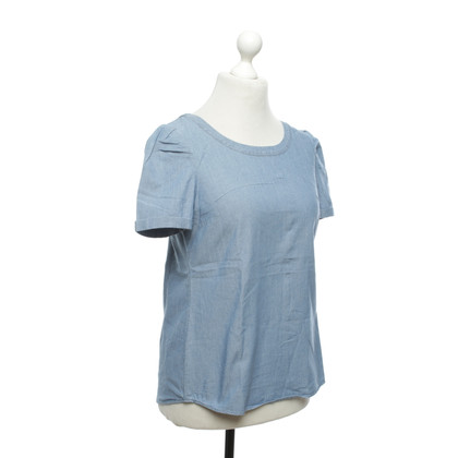 Massimo Dutti Top Cotton in Blue